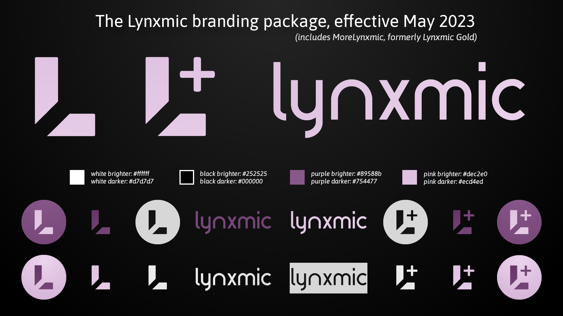 A (bad ik) representation of the 2023 Lynxmic branding package.